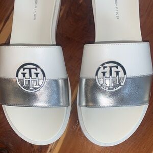 Tommy Hilfiger White Slides